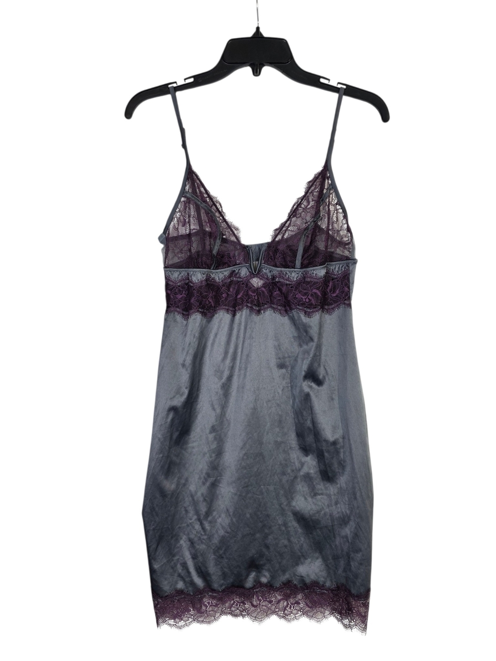 intimissimi Satin Slip with Plum Lace